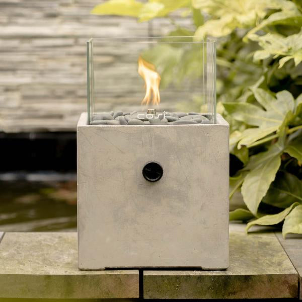 Cosiscoop Outdoor Cement Square Gas Lantern