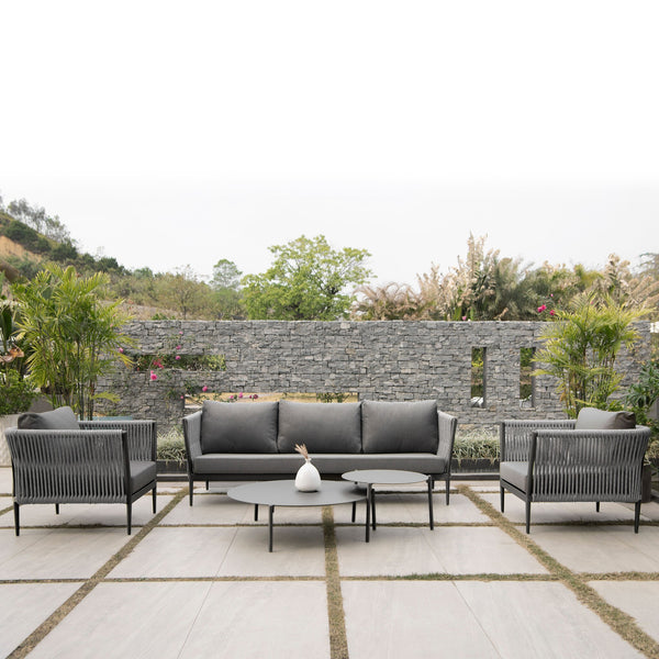 ES23 Gymkhana Ithaca outdoor sofa set charcoal